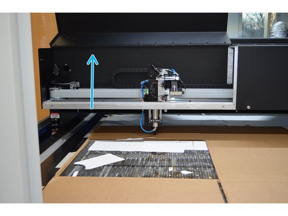 Lift the panel up to show the head