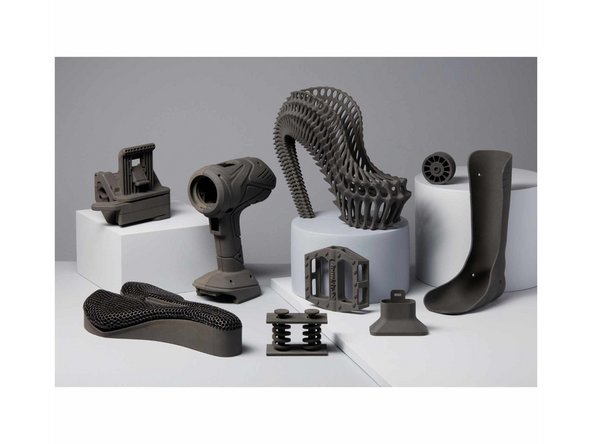 The Fuse uses Selective Laser Sintering (SLS) and prints in Nylon powder