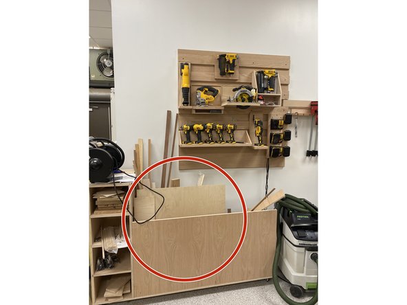 Clean any saw dust with either a vacuum or broom and dust pan.