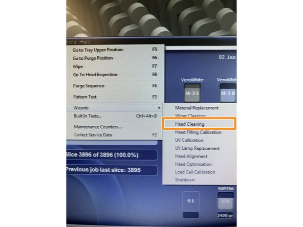 Options -&gt; Wizards -&gt; Head Cleaning