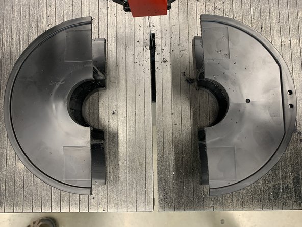 Now you should have two halves. These are now ready for the granulator.