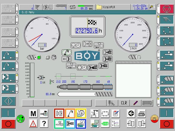 Here, we are only identifying the operating keys. Each key takes you to a different screen page. More in depth information on the screen pages will be discussed later. 