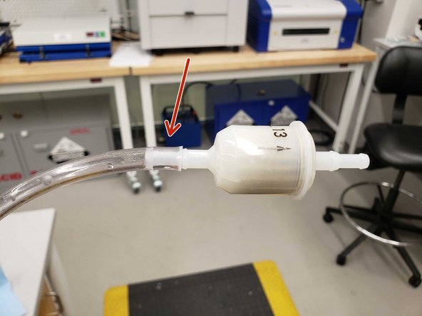 Insert the filter into the other end