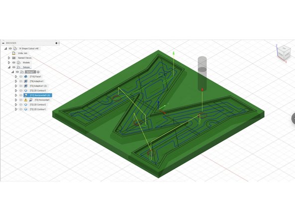 Select Horizontal from 3D operations and select the #7 - 6mm flat end mill tool