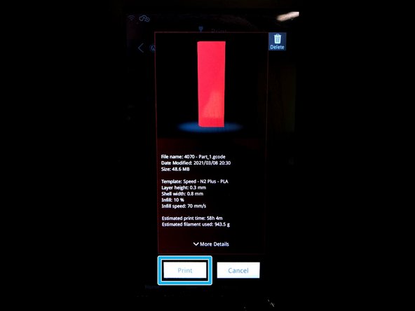 Find your model and press on it