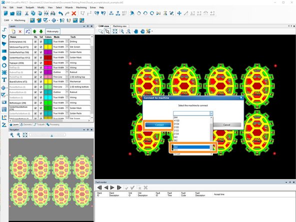 Select S64 from the drop-down menu and click Connect