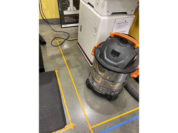 The machine and floor should be clean now!