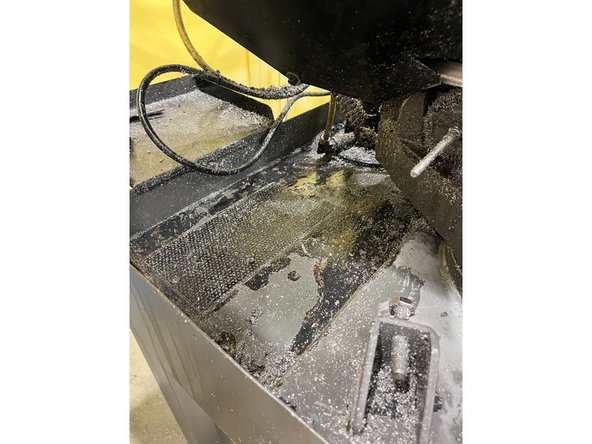 Be sure to sweep up any last scraps and chips that end up on the floor nearby