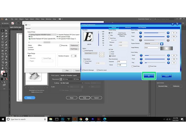 For reference this chart can be found on page 197,198 in the Epilog manual.   https://www.epiloglaser.com/assets/downl...