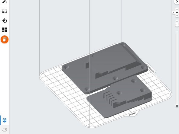 Arrange the parts so that they are a short distance apart and flat on the build plate