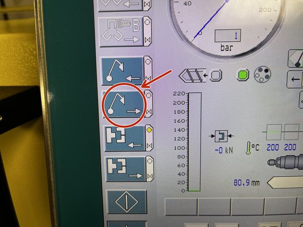 The next step is to make sure that the Ejector pins are functioning correctly.