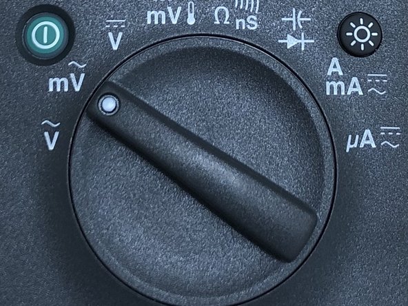 There are several symbols on the rotary switch for different measurements