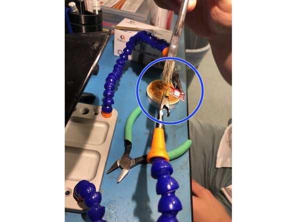 Do not stroke the brush as it makes it more likely to get flux in unnecessary places of the LED,