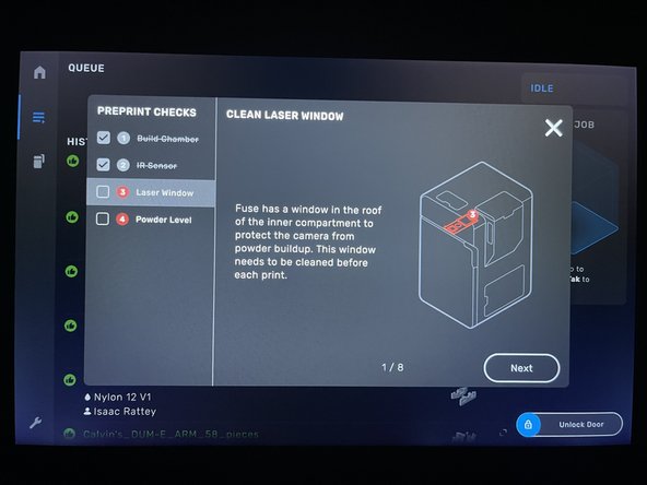 Ensure you put on BRAND NEW nitrile gloves or that your current gloves are FREE OF POWDER.