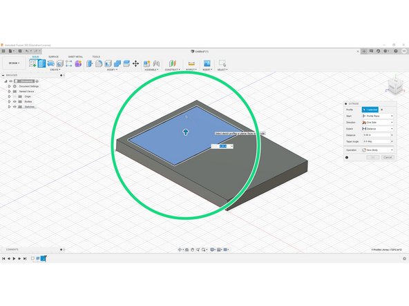 Then, go to the &quot;solids&quot; and select &quot;extrude&quot;