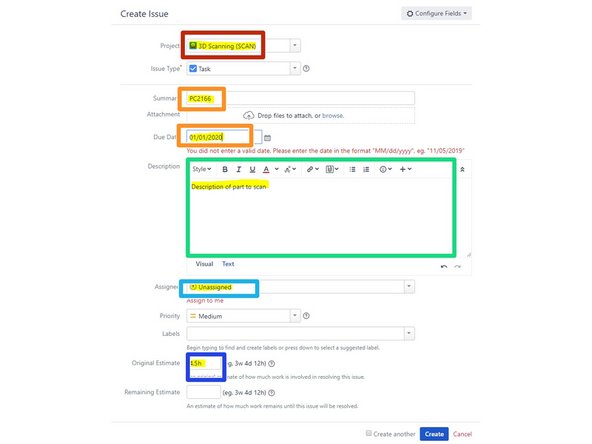 Open a jira task corresponding to the Papercut scan request in the project &quot;3D Scanning&quot;.  This is how we track the work our technicians perform on the scanning project.
