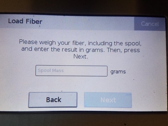 For partial spool's enter in the weight measured before