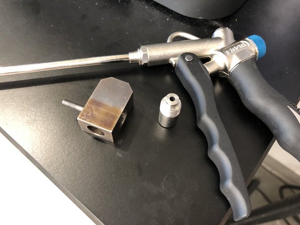 Blow all moisture out of the abrasive block. Only finish when you are positive no water is left (if moisture is left then you will have to repeat this step).