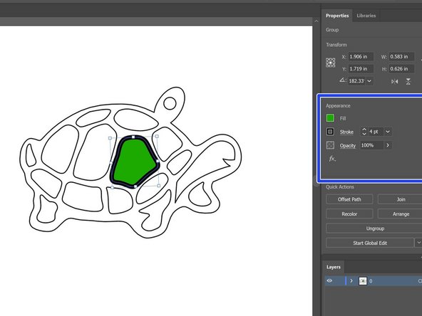 Using the Selection Tool, click the pathway you are looking to change