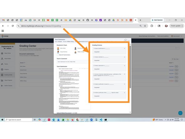 Scroll down to the bottom of the scoring template and select Download File to view the team submission for scoring.  You can download to your local drive, Google Drive, USB, etc.