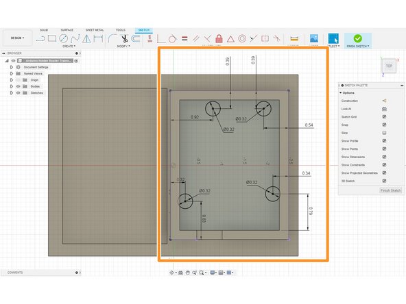 Draw the sketch given in the second photo. All of the distances and lengths are given.