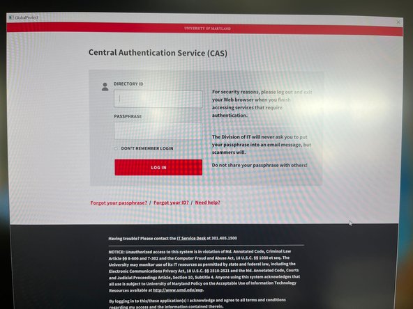 Use your CAS credentials to log in