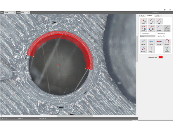 Generates an arc which is formed by three arbitrary points as the circle element.