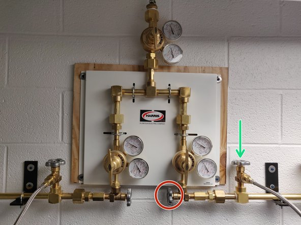 To supply argon to the ProX you must open at least three (3) valves