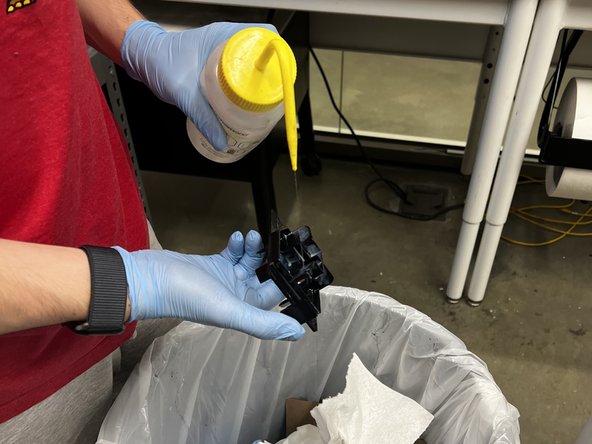 Set the spout aside on a paper towel. We will store it in a bag later on.