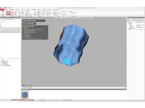 To erase the bump you need to re-run the mesh buildup wizard.