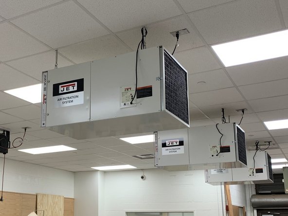 Turn on these air filters whenever you are cleaning a large dust collector, or if you are working on a project that generates a lot of dust.