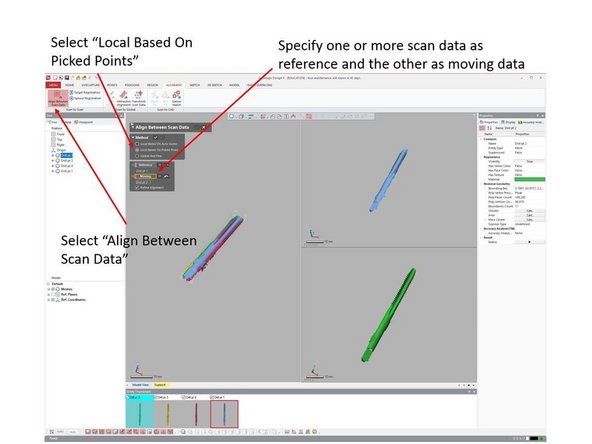 It is recommended to do the alignment using Local Based on Picked Point (See the second figure)