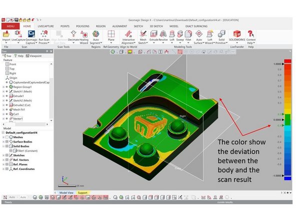 Select Deviation for Body from the top window (See Figure)