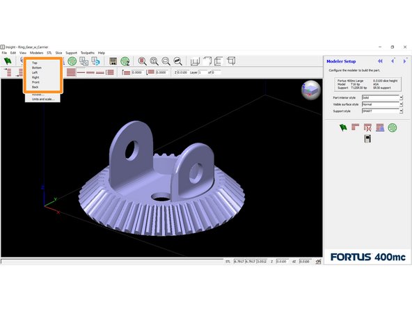 For simple parts, you can orient a specific face on the part to one of the datum planes