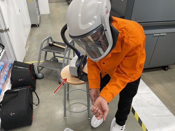 Retrieve empty airtight container for cotton jacket