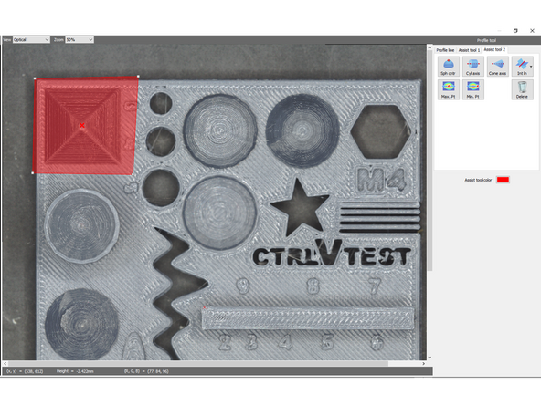 Select a region by specifying points, then right click and select confirm to define the region. The point with the highest height will be created.