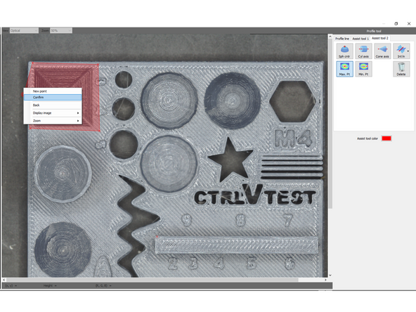 Generates the maximum point as a point element in the height direction within the specified area.