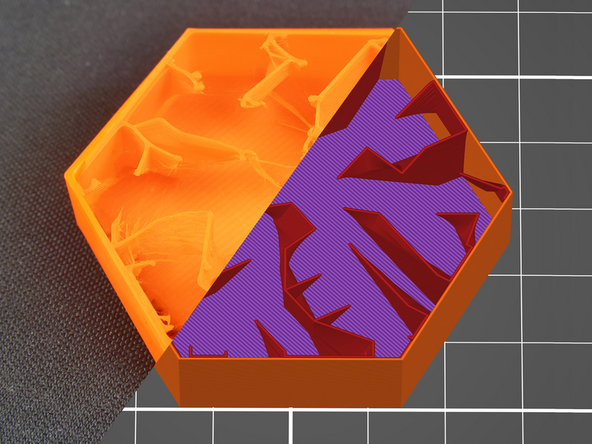 Printing completely solid can be difficult for 3D printers to complete successfully due to a build up of heat. Conversely, hollow 3D print may be unable to support top solid layers.