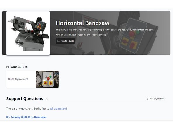 All maintenance Dozukis for the bandsaws can be found in the link below.