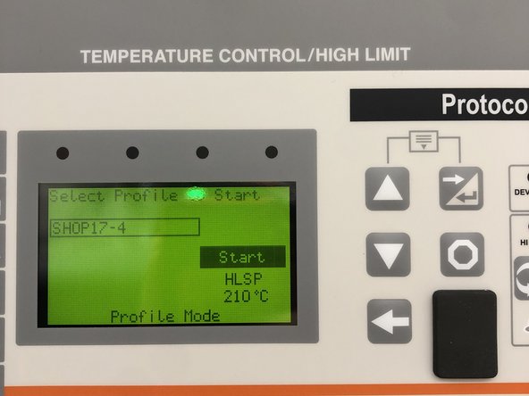 Use the arrow buttons to navigate to the appropriate shop profile and select it