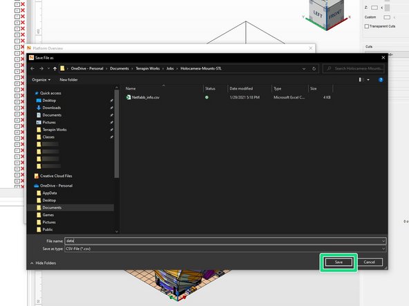 For larger jobs like this example, it is easiest to export the data