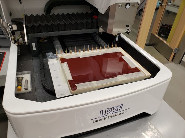 Secure it to the bed of the ProtoMat.