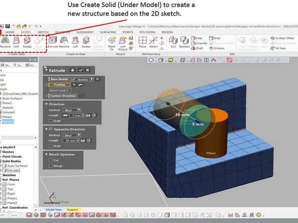 You can use the mesh as reverence to create the plane