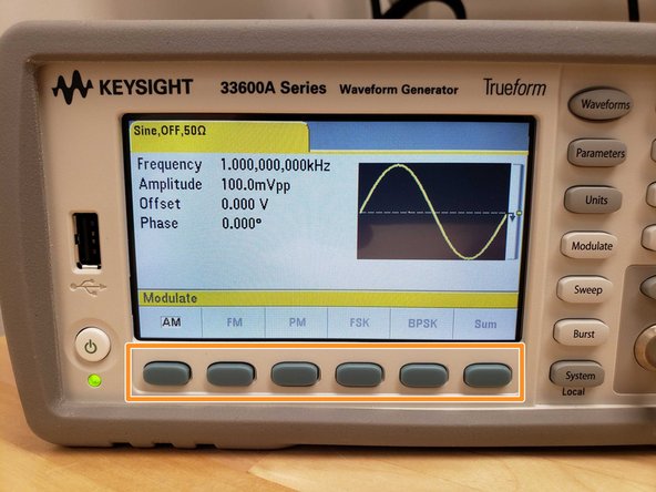 Options include amplitude modulation (AM), frequency modulation (FM), and various others.