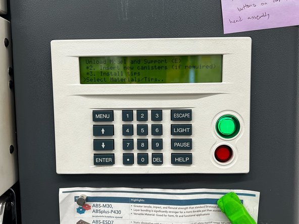 Select Unload Model and Support.. and wait for the machine to unload the canisters