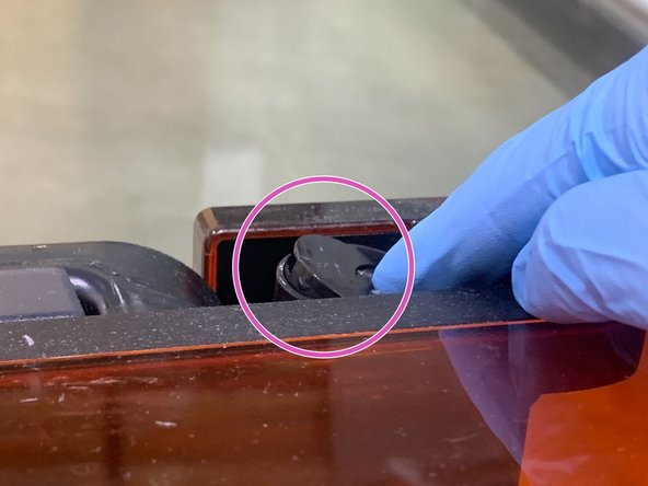 Ensure that the Resin Cartridge Vent is open