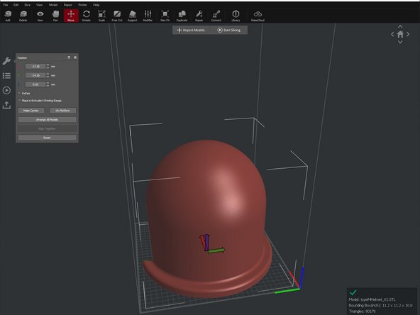 Click the &quot;Make Center&quot; button to center the model