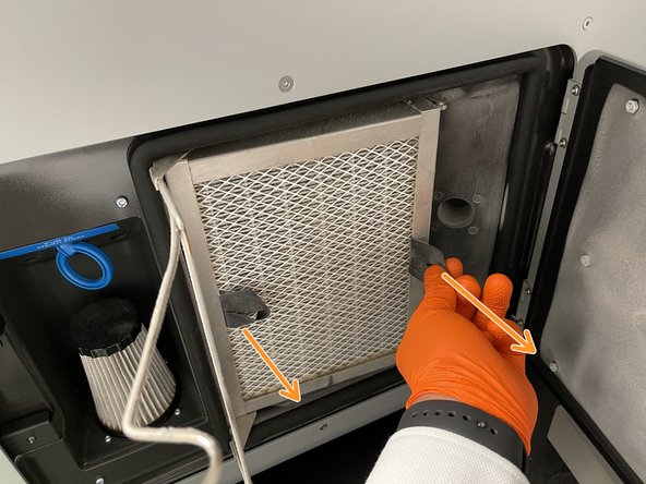 Open the air filter access door on the right side of the Fuse.