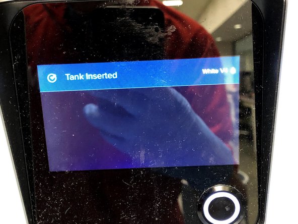 The printer should automatically recognize the resin that is inside the tank from the data connector