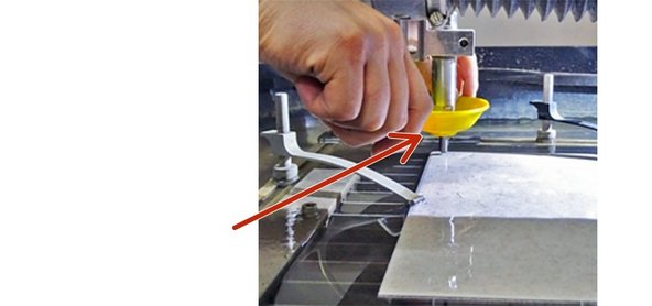 After you have secured the part, you have to calibrate the nozzle height manually.